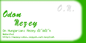 odon mezey business card
